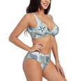 thumbnail image 2 of Rocae Algae Corals and Seashells for Bikini Set for Women Two Piece Sexy High Swimsuits Split Crossover Bikini X-Large, 2 of 9