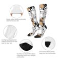 thumbnail image 3 of Fotbe French Bulldog 2 Calcetas Divertidas Estampadas para Hombre y Mujer, Calcetas de Algodón hasta la Rodilla para Caminar, Correr, Enfermería y Embarazo, 3 of 6