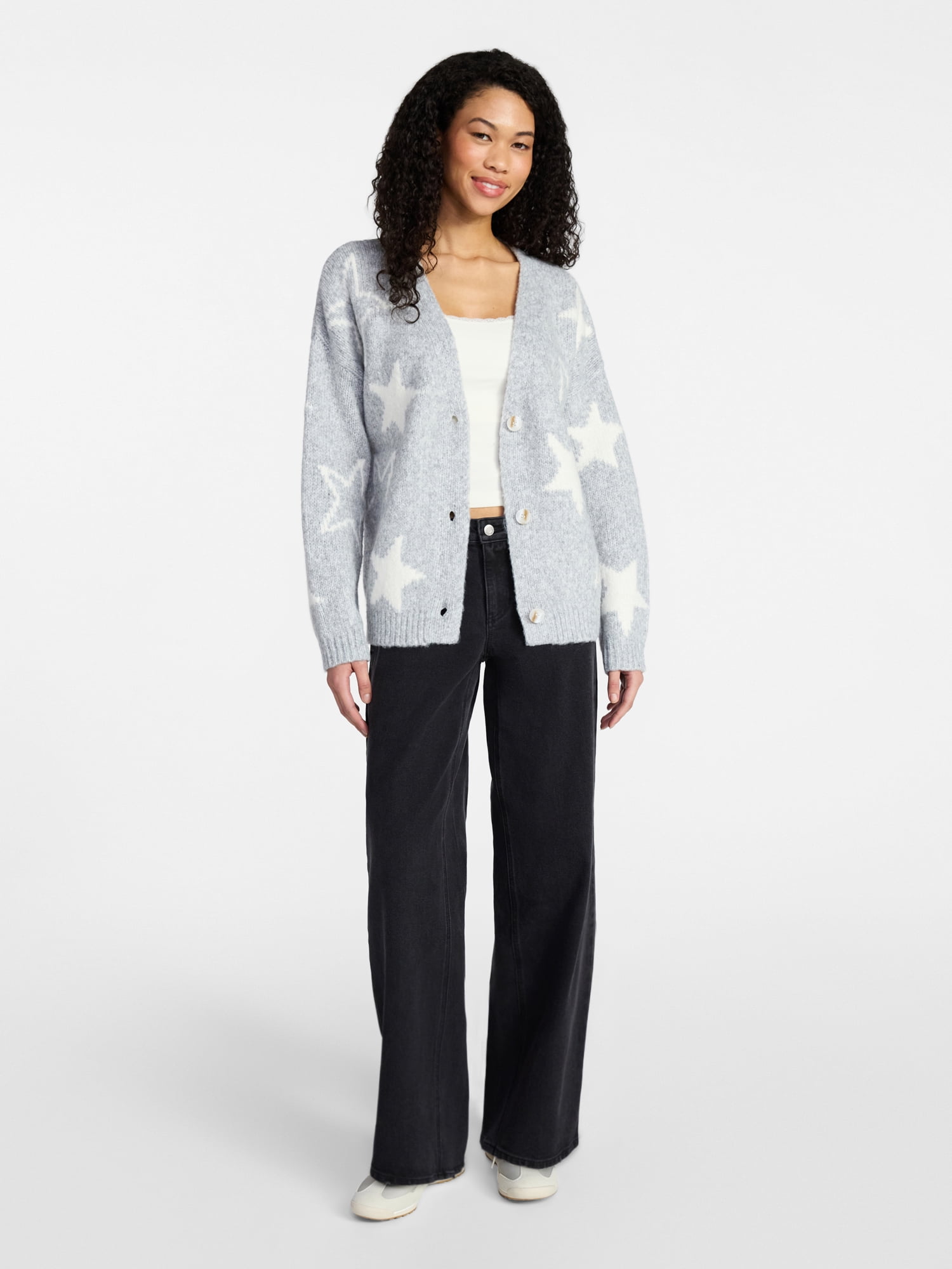 No Boundaries Button-Front Cardigan, Women's XXS-XXL