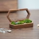 thumbnail image 2 of Caja de Madera para Anillos con 2 Ranuras, Organizador Diario para Guardar Anillos, Pendientes y Joyas, Caja de Compromiso para Anillos de Boda D, 2 of 5