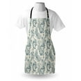 thumbnail image 4 of Animal Apron, Sketch of Bunnies Hedgehog Squirrel Strawberry Herbs Daisy Flowers Print, Unisex Kitchen Bib with Adjustable Neck for Cooking Gardening, Adult Size, Eggshell and Dark Teal, by Ambesonne, 4 of 4