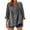 Gray, variant on Taqqpue Women Plus Size Shirts Button Down 3/4 Short Sleeve Long Shirt Summer Casual Beach Vacation Blouse Shirts