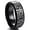 Black, variant on Stainless Steel Christian The Lord's Prayer Ring, Matthew 6:9-13