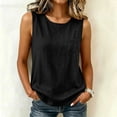 thumbnail image 5 of NTACZA Tank Tops Casual Round Neck Cotton Sleeveless Women Tops, 5 of 6