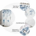 thumbnail image 5 of Extra Long Shower Curtain 72x84 Inch, Blue Coastal Shower Curtain Waterproof Bathroom Decor Summer Eucalyptus Leaves Beach Ocean Starfish Nautical Fabric Bath Curtain Set Accessories with Hooks, 5 of 6