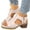 Beige, variant on Block Heel Sandals for Women Peep Toe Cutout Summer Dress Shoes Side Zipper Lug Sole Heels