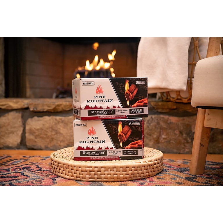 Pine Mountain StarterLogg Select-A-Size Firestarting Blocks, 24 Starts  Firestarter Wood Fire Log for Campfire, Fireplace, Wood Stove, Fire Pit,  Indoor u0026 Outdoor Use, Red - Walmart.com