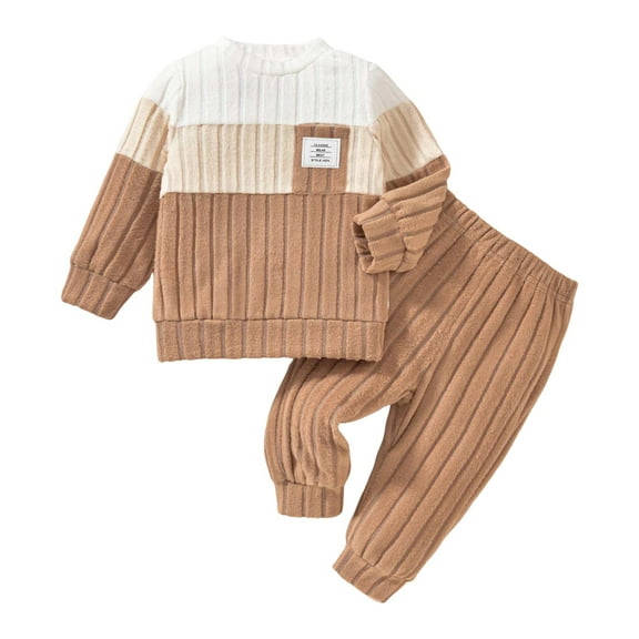 Wxirdiow Toddler Girls Clothes Toddler Baby Girl Valentines Day Outfit Long Sleeve Sweatshirt Tops Pants Set 2Pcs Clothes Brown Size,2-3 Years