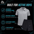 thumbnail image 5 of RBX Boys Short Set Moisture Wicking Golf Polo Shirt and Shorts Athletic Outfit for Sports 2 Piece, 5 of 7