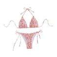 thumbnail image 3 of Abbracc Women's Triangle Bikini Set Backless Bathing Suit for Swim Pool Summer Party D, 3 of 9