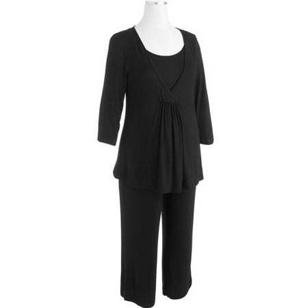 Maternity 2-Piece Long-Sleeve Nursing Pajama Set