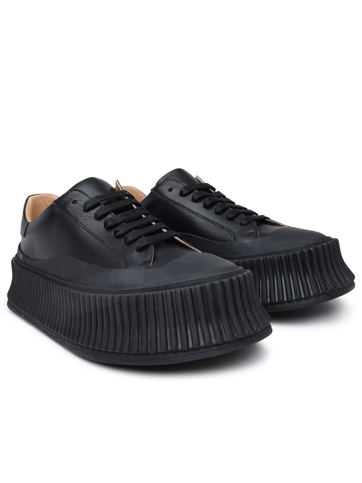 JIL SANDER Black Leather Sneakers - Walmart.com