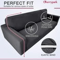 thumbnail image 4 of Funda de sofá Cherrypark de alta elasticidad, impermeable, 2 asientos, gris, 4 of 7