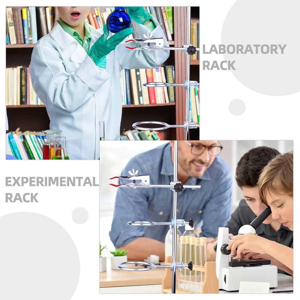 HOMEMAXS Laboratory Metal Rack Lab Metalware Lab Flask Clamp Funnel Stand Laboratory Clamp Stand