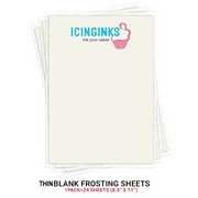 Blank Frosting Sheets 8.5” X11” - Icinginks Personalized Image Photo Cake Edible Paper, Very White Icing Paper, Pack of 24
