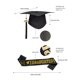 thumbnail image 2 of CaiYueKe Graduation Headband and Shoulder Straps for Congrats Grad Party Supplies Bachelor Cap Headband with Doctoral Hat Black Sash Satin Tassels Tiaras for Graduation Party Dress up Favor Photo, 2 of 4