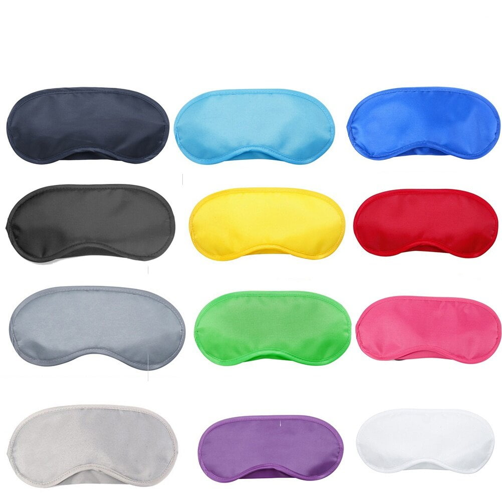12pcs Multicolor Eye Mask Cover Lightweight Eyeshade Blindfold Sleep Mask Elastic Straps for