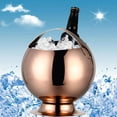thumbnail image 4 of Cubo de hielo de acero inoxidable, enfriador de botellas, recipiente para bebidas con asa, botella 1.2L Oro Rosa, 4 of 8