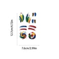 thumbnail image 3 of Tatuajes temporales para rostro y cuerpo: tatuajes de fútbol resistentes al agua para aficionados al deporte, decoraciones para animar a los hinchas en los partidos, divertidos recuerdos para fi, 3 of 6
