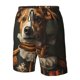 thumbnail image 4 of Balery Modern Cute Dog Traje de Baño Estilo Hawaiano para Hombre, Shorts de Secado Rápido con Bolsillos-Small, 4 of 6