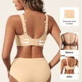 thumbnail image 6 of Qylux Womens Wireless Jelly Bras No Underwire Seamless Push Up Supportive Full Coverage Comfortable Everyday Tshirt Bralettes,Nude, 6 of 9