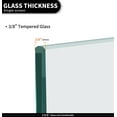 thumbnail image 5 of CKB 34'' W x 72'' H Framed Shower Door with Clear Glass,Framed Fixed Glass Panel for Bathroom,3/8" (10mm) glass-Chrome Polished, 5 of 7