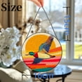 thumbnail image 3 of Cartoon Flying Mallard Stained Glass Suncatcher Handmade Window Hanging Colored Glass Suncatcher Crafts Kits for Indoor Garden Decor Memorial Gift 16x16cm, 3 of 7