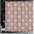 thumbnail image 3 of Ambesonne Celtic Shower Curtain, Tribal Retro Pattern Boho, 69"Wx84"L, Brown White, 3 of 4
