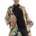 thumbnail image 2 of Anne Klein Women's Oversized Sheer Side-Slit Cardigan Multicolor Size L/XL, 2 of 3