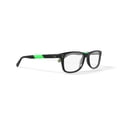 thumbnail image 2 of Nike Kids Rectangular Eyeglasses, NIKE 5538G, Black/Lime, 46-17-130, with Case, 2 of 14