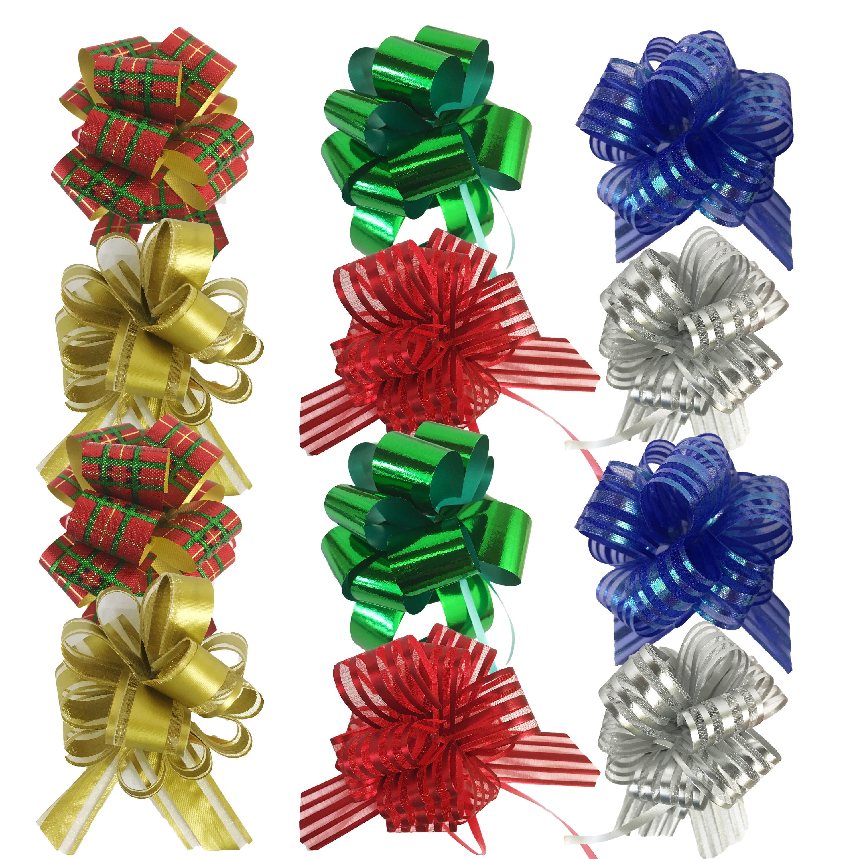 Allgala 12-pc 6" Large Everyday Pull Bows Gold 