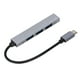 thumbnail image 3 of Base de expansión TYPEC Mini Plug and Play USB2.0 USB 3.0 Hub 1 Drag 4 Base de expansión (gris), 3 of 5