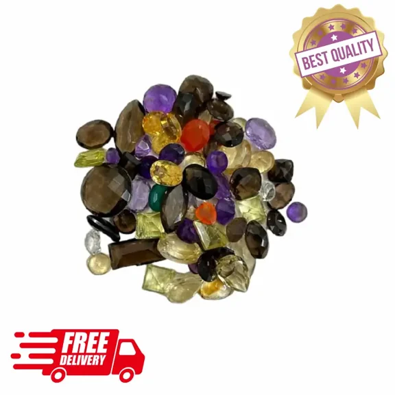 Wholesale Gemstones Loose Mix Lot Semi-Precious Faceted Natural Stones 50 Carat