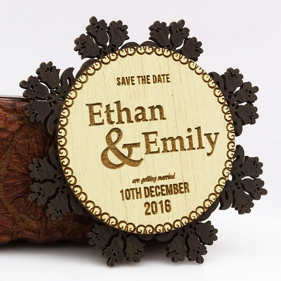 Personalized Wedding Magnets 20 Rustic Wedding Save The Date Cards Favors With Envelopes