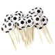 thumbnail image 1 of Palillo de Dientes con Tema de Fútbol, Decoración de Cupcakes, Decoración de Fiesta de Feliz Cumpleaños, Bandera de Palillo de Dientes para Pastel de Postre de Fruta, 1 of 5