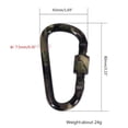 thumbnail image 2 of SagaSave 1/2/5 Pcs Camouflage Buckle Lock Carabiner D-Shaped Aluminium Alloy, 2 of 5
