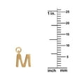thumbnail image 2 of Precious Stars 14K Goldplated Sterling Silver Polished "M" Charm With Goldfilled 1.5mm Cable Chain, 2 of 3