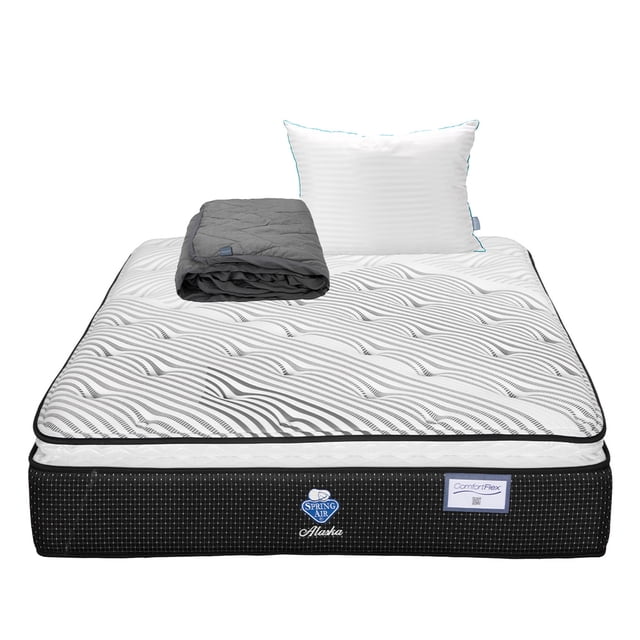 Colchon Matrimonial Alaska+Almohada Royal+Protector Lux