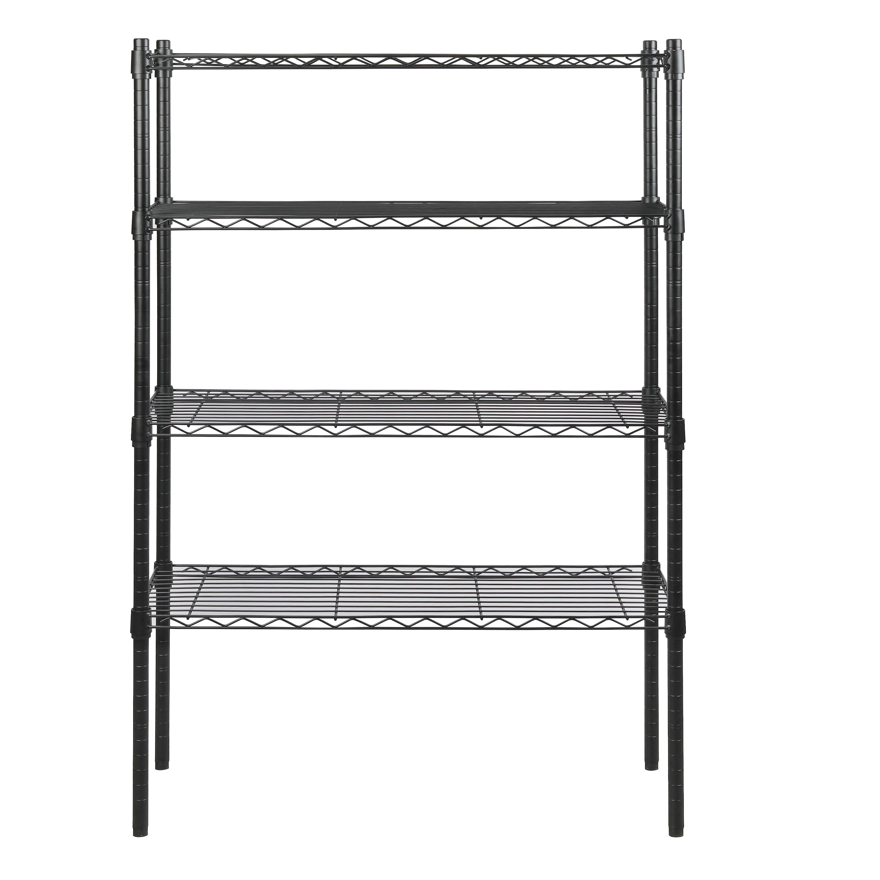 (3 pack) Hyper Tough 4 Tier Wire Shelf Unit, 36"W x  14"D x 54" H, 1400lb Load Capacity, Black