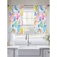 thumbnail image 5 of Easter Sheer Curtains 45 Inch Length 2 Panels Set Window Treatments, Spring Country Colorful Eggs Flower Leaf Plant Rod Pocket Semi Curtains for Living Room/Bedroom/Kitchen Décor, 104"W x 45"L, 5 of 7