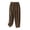#0506-Khaki, variant on Womens Corduroy Ankle Pants Elastic Waist Solid with Pockets Casual Cropped Trousers for Daily
