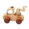 thumbnail image 3 of juguete de madera,Vehículos de madera de juguete para niños pequeños de 1 a 3 años que aprenden a gatear,Vehículos masticables Sonajero Juguete para bebé 1+ año,Juguete para gatear Grua, 3 of 8
