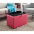 thumbnail image 3 of Pemberly Row Accent Storage Ottoman in Pink, 3 of 6