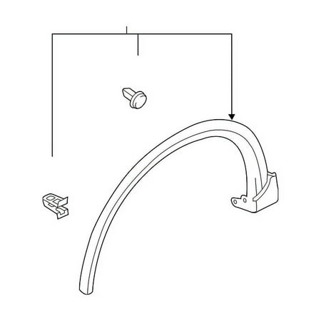 Genuine OE Mitsubishi Wheel Opening Molding - 7400A510 Fits select: 2018-2020 MITSUBISHI ECLIPSE CROSS