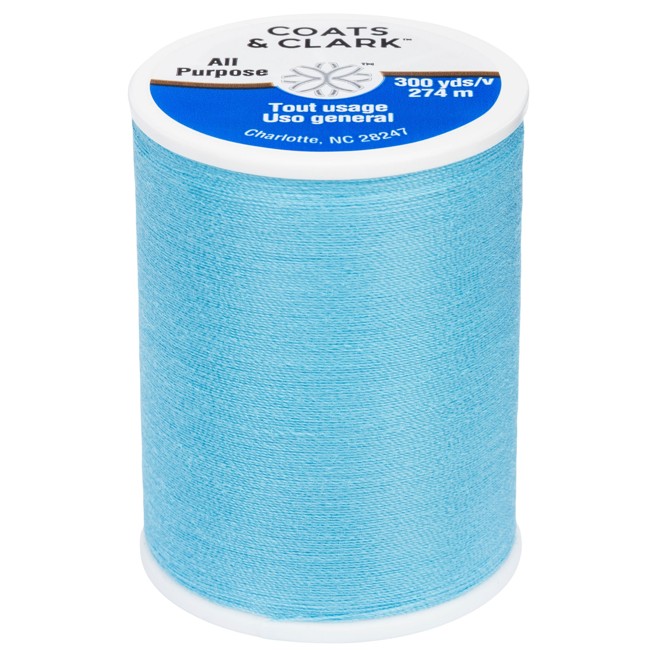 (3 pack) Coats & Clark All Purpose Aquamarine Polyester Thread, 300 Yards