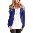 thumbnail image 2 of DHFJKG Womens Cardigan Sweaters Knitted Slim Fit Solid Color Long Sleeve V Neck Button Down Jacket Fitness Versatile Outerwear, 2 of 5