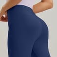 thumbnail image 3 of ClodeEU Women's High Waist Stretchy Workout Leggings with Pockets,Casual Yoga Pants Blue,Women's Plus XXL, 3 of 4