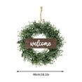 thumbnail image 4 of Home Decor ZKCCNUK Welcome Artificial Wreath Door Decoration Boxwood Wooden Sign Pendant, 4 of 7