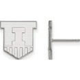 thumbnail image 1 of Sterling Silver S. Rh-Plated Logoart University Of Illinois Small Post Earrings (12 X 11) Made In United States ss050uil, 1 of 5