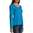 thumbnail image 2 of Hanes-Womens Long-Sleeve V-Neck T-Shirt-O9142, 2 of 6